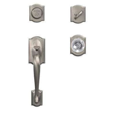 Elegance Single Cylinder Oil-Rubbed Bronze Woodward I Door Handleset with Impresa Knob