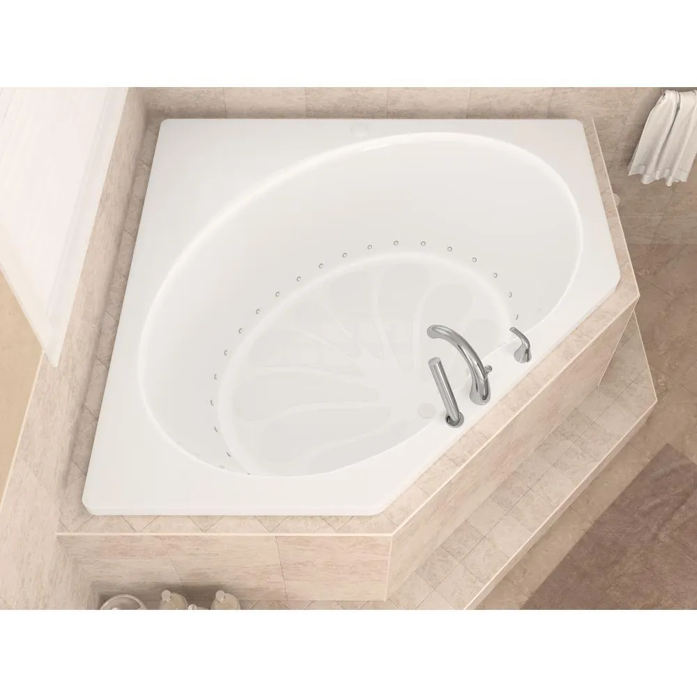 Universal Tubs Carnelian 5 ft. Center Drain Air Bath Tub in White, photo 3 of 20