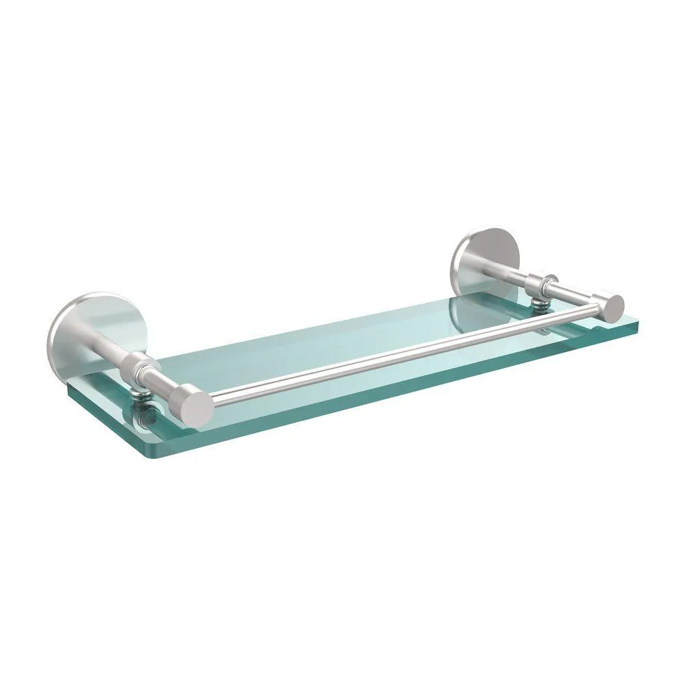Allied Brass 16 in. L x 3 in. H x 5 in. W Clear Glass Bathroom Shelf with Gallery Rail in Oil Rubbed Bronze, photo 14 of 17