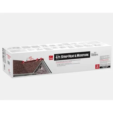 VentSure VS4W 4-Foot Heat & Moisture Ridge Vent Strip with Weather Protector Moisture Barrier