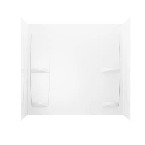 Delta Pro-Series 60 in. W x 57 in. H 5-Piece Glue-Up Tub Surround, High Gloss White, photo 3 of 3