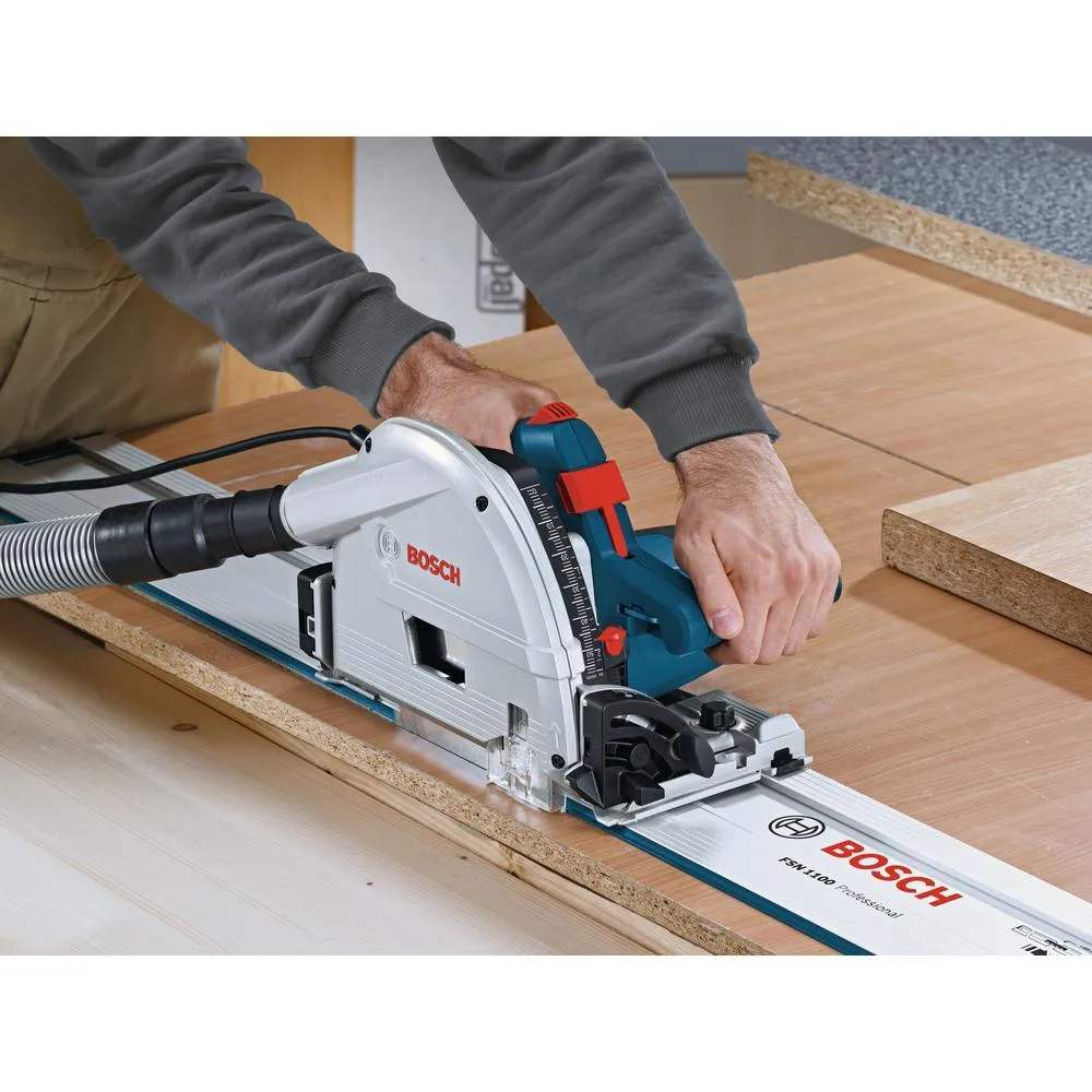 6-1/2 in. 13 Amp Corded Track Saw with Free 63 in. Aluminum Tracks and Carrying Bag, photo 3 of 5