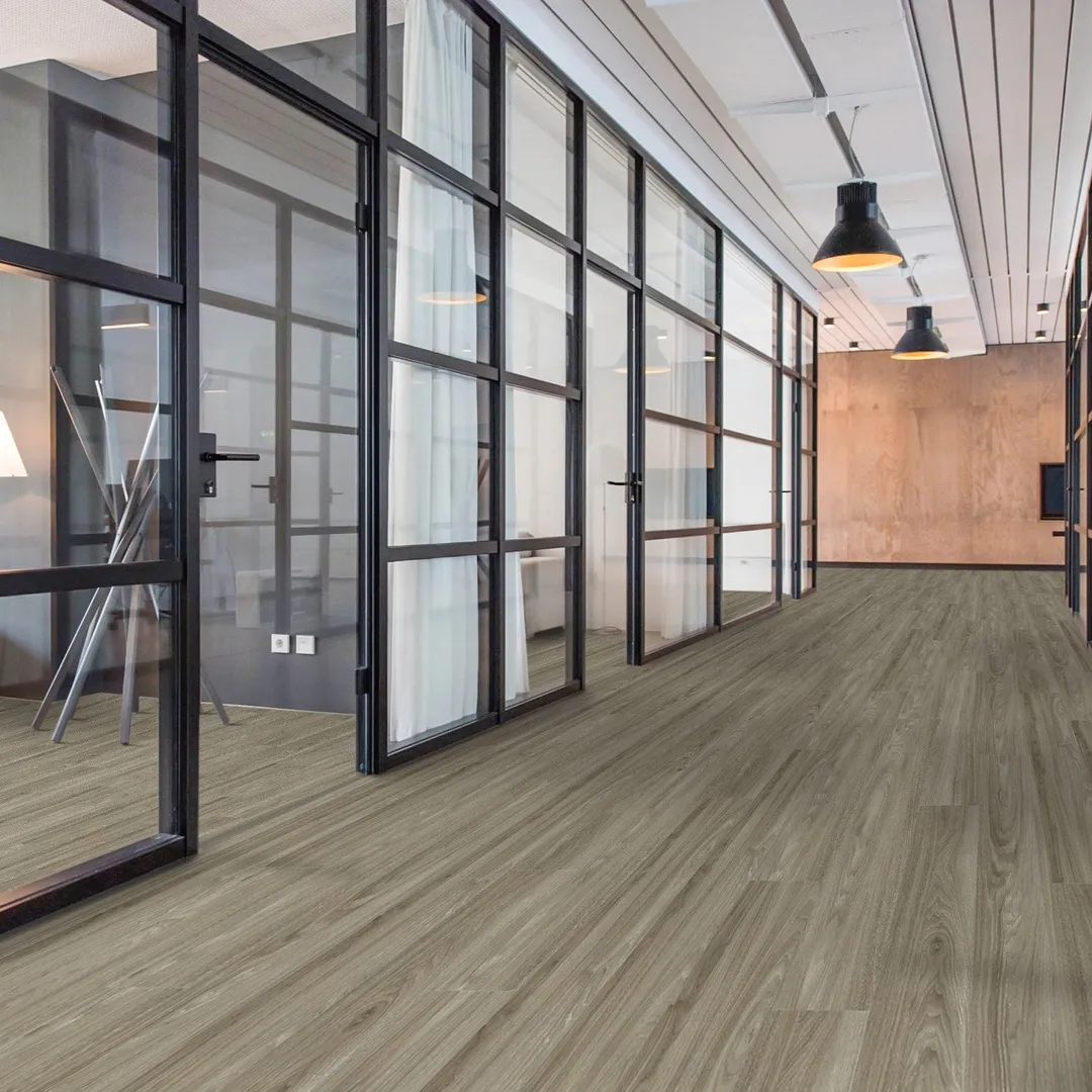 Lucida USA Gluecore Silver Grey Gray 22-mil x 7-3/32-in W x 48-in L Waterproof Glue Down Luxury Vinyl Plank Flooring (40-sq ft/ Carton), photo 6 of 9