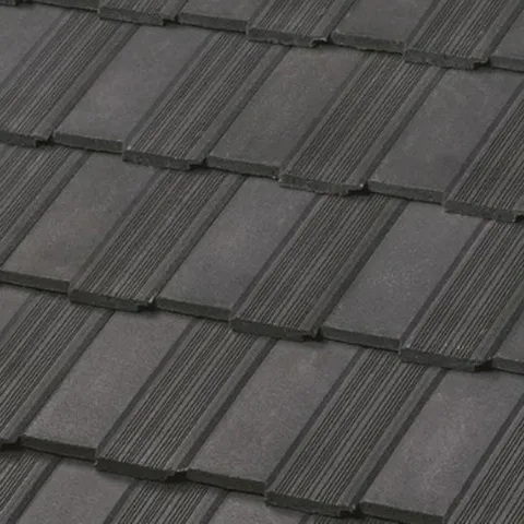 13 in. Saxony 900 Split Old English Thatch Field Tile, Charcoal