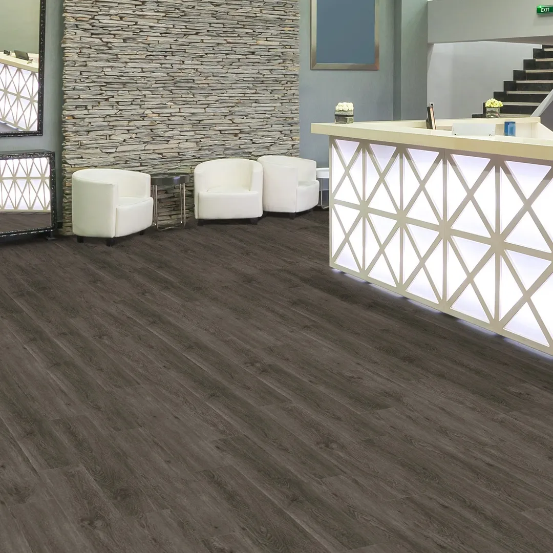 Lucida USA Gluecore Ash Grey Gray 22-mil x 7-3/32-in W x 48-in L Waterproof Glue Down Luxury Vinyl Plank Flooring (40-sq ft/ Carton), photo 6 of 9