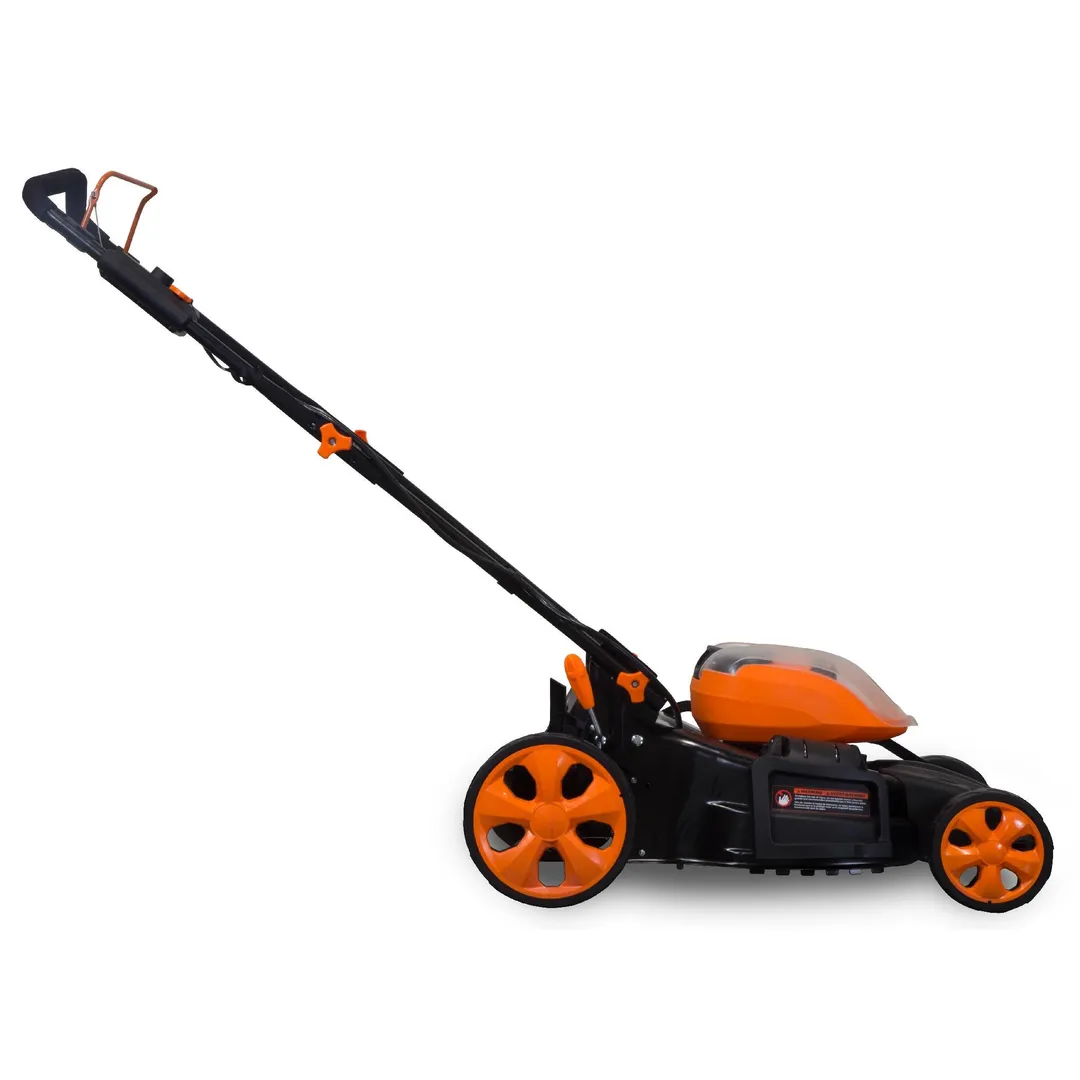 WEN 19 in. 40V Max Lithium-Ion Cordless 3-in-1 Push Lawn Mower with Two Batteries and Charger, photo 3 of 7