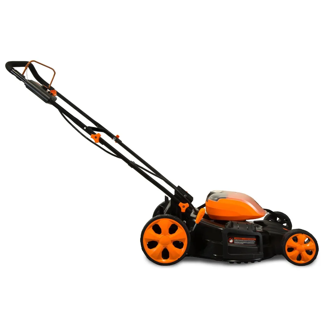 WEN 21 in. 40V Max Lithium-Ion Cordless 3-in-1 Walk-Behind Push Lawn Mower with 16-Gal Bag, Two Batteries & Charger, photo 3 of 8