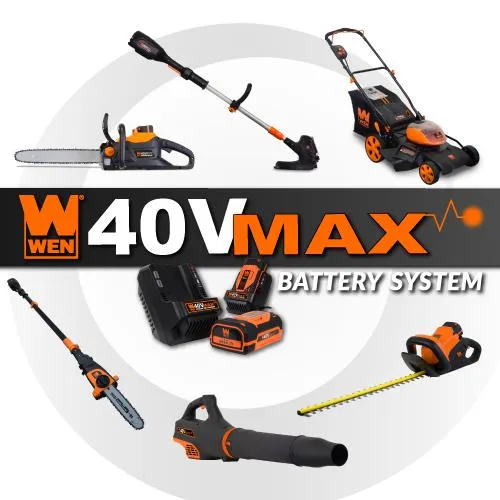 WEN 21 in. 40V Max Lithium-Ion Cordless 3-in-1 Walk-Behind Push Lawn Mower with 16-Gal Bag, Two Batteries & Charger, photo 8 of 8