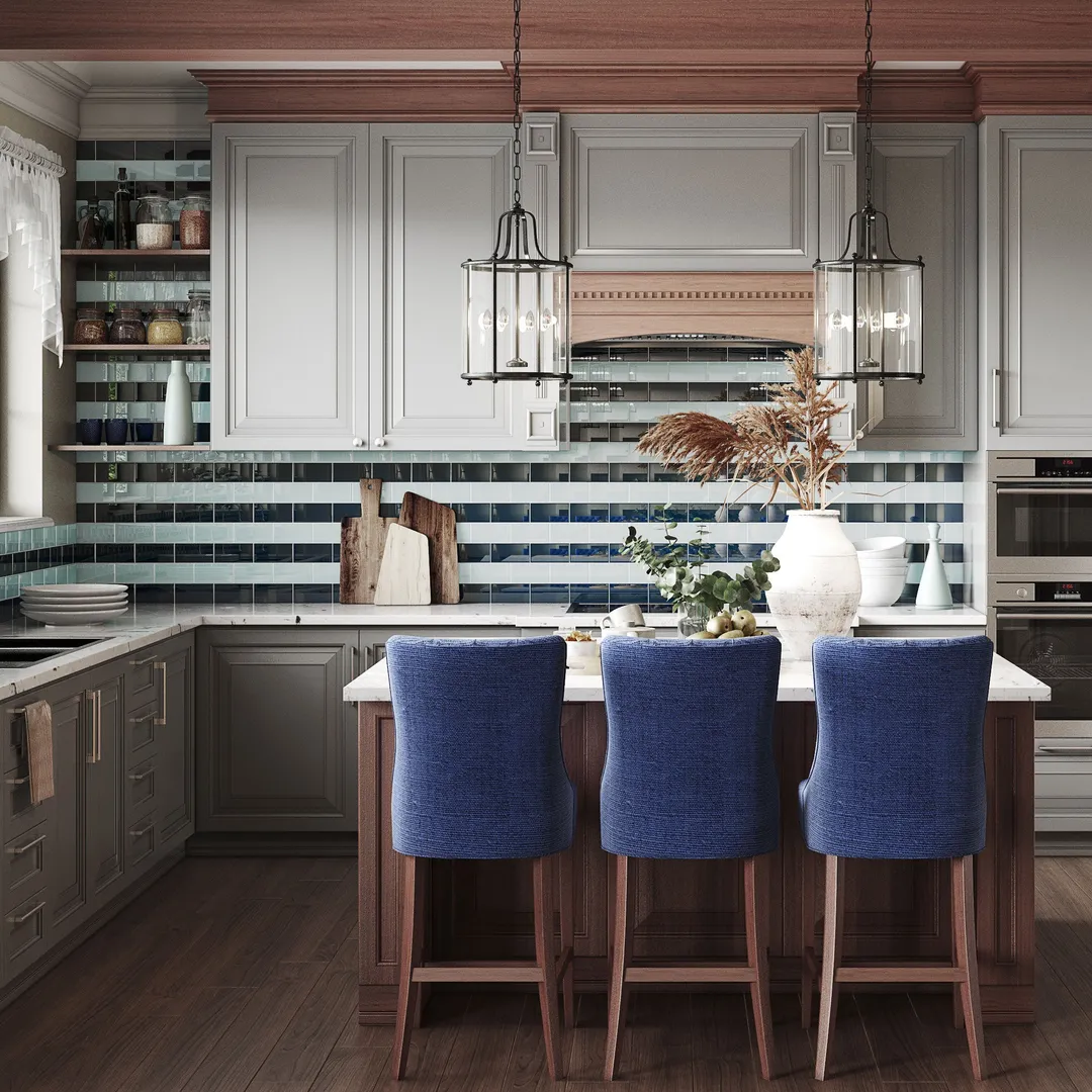 Giorbello (Sample) 3x6 Glass Subway Tiles Baby Blue 3-in x 6-in Glossy Glass Brick Subway Wall Tile, photo 6 of 8