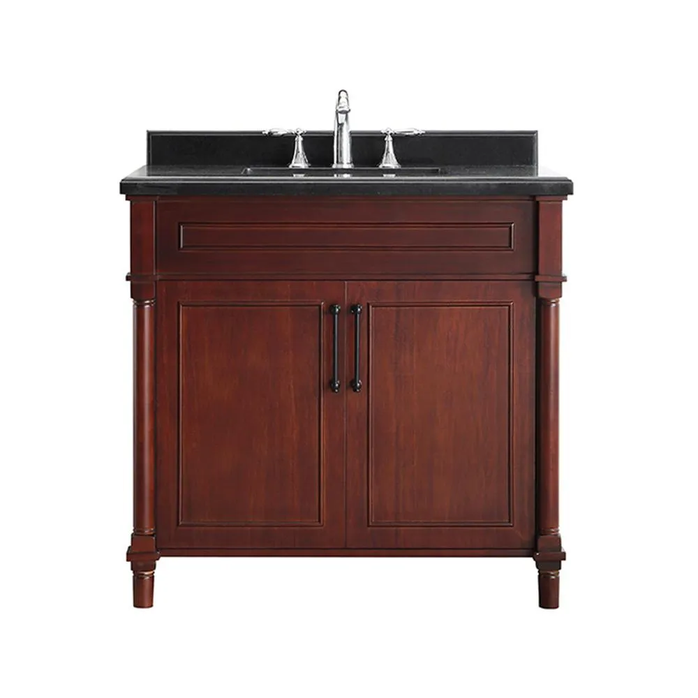 Aberdeen 36 in. W x 22 in. D Single Bath Vanity in White with Carrara Marble Top with White Sink, photo 12 of 27
