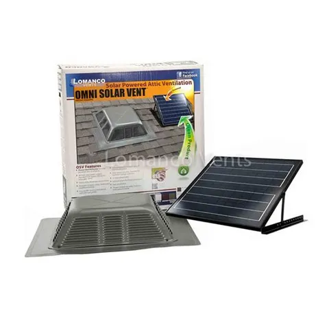 Omni Solar Vent OSV40 14 in. Solar-Powered Attic Vent in Weathered Bronze