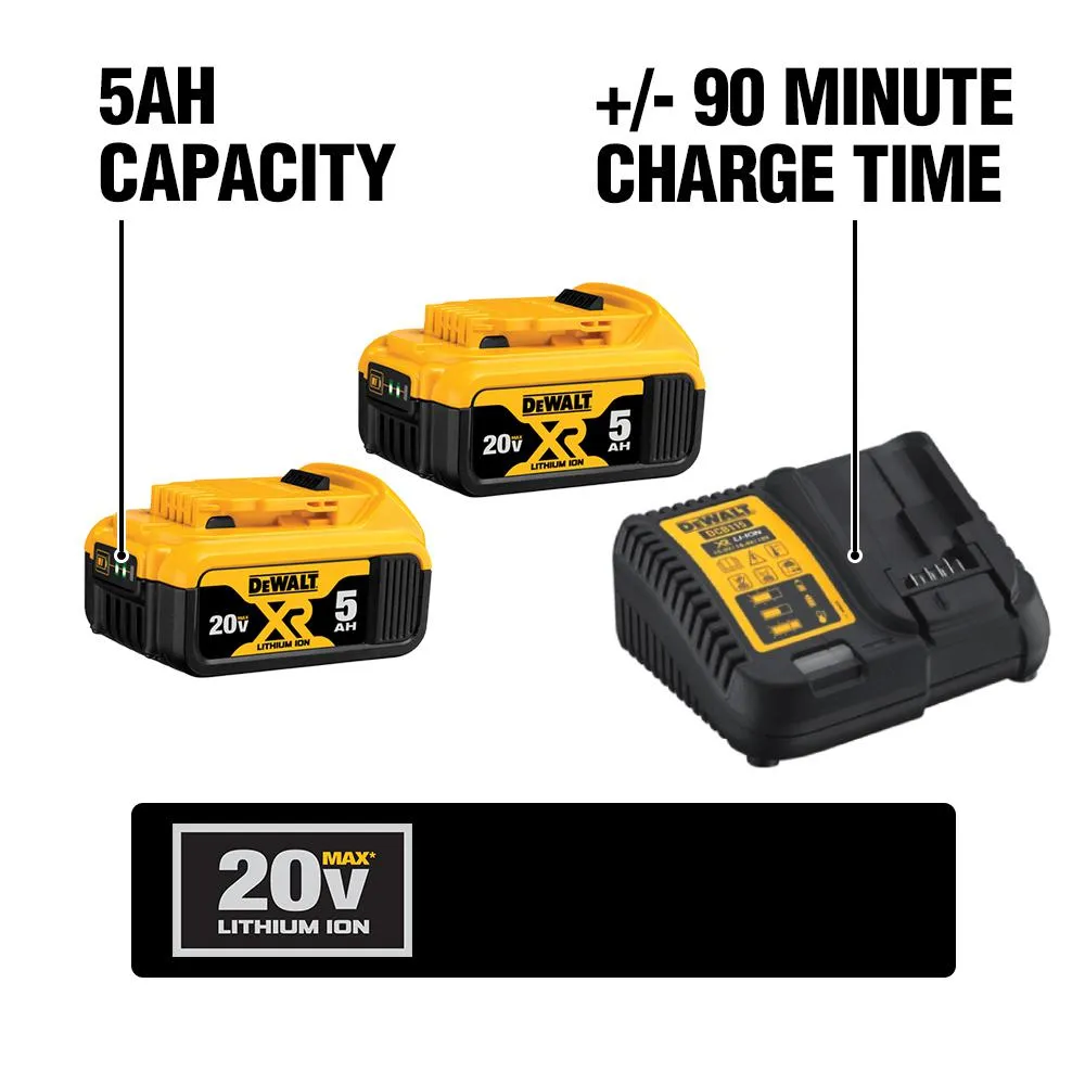 DEWALT 20-Volt MAX Lithium-Ion Cordless 6-1/2 in. Circular Saw with Premium Battery Pack 5.0 Ah (2-Pack), Charger and Kit Bag, photo 3 of 8