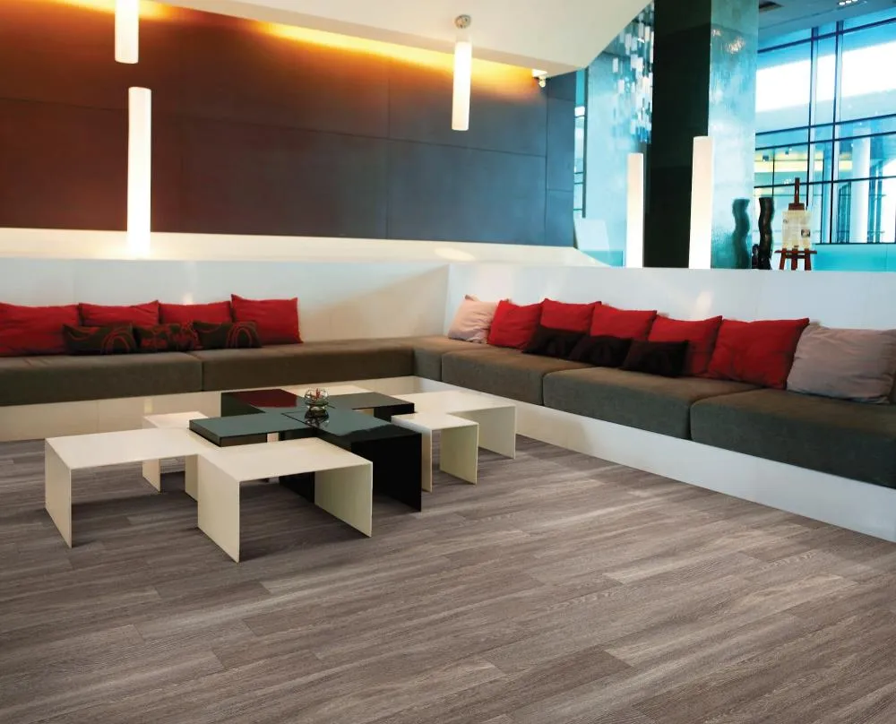 Shaw Perennial Chronic Brown 6-mil x 6-in W x 48-in L Waterproof Glue Down Luxury Vinyl Plank Flooring (53.93-sq ft/ Carton), photo 6 of 8