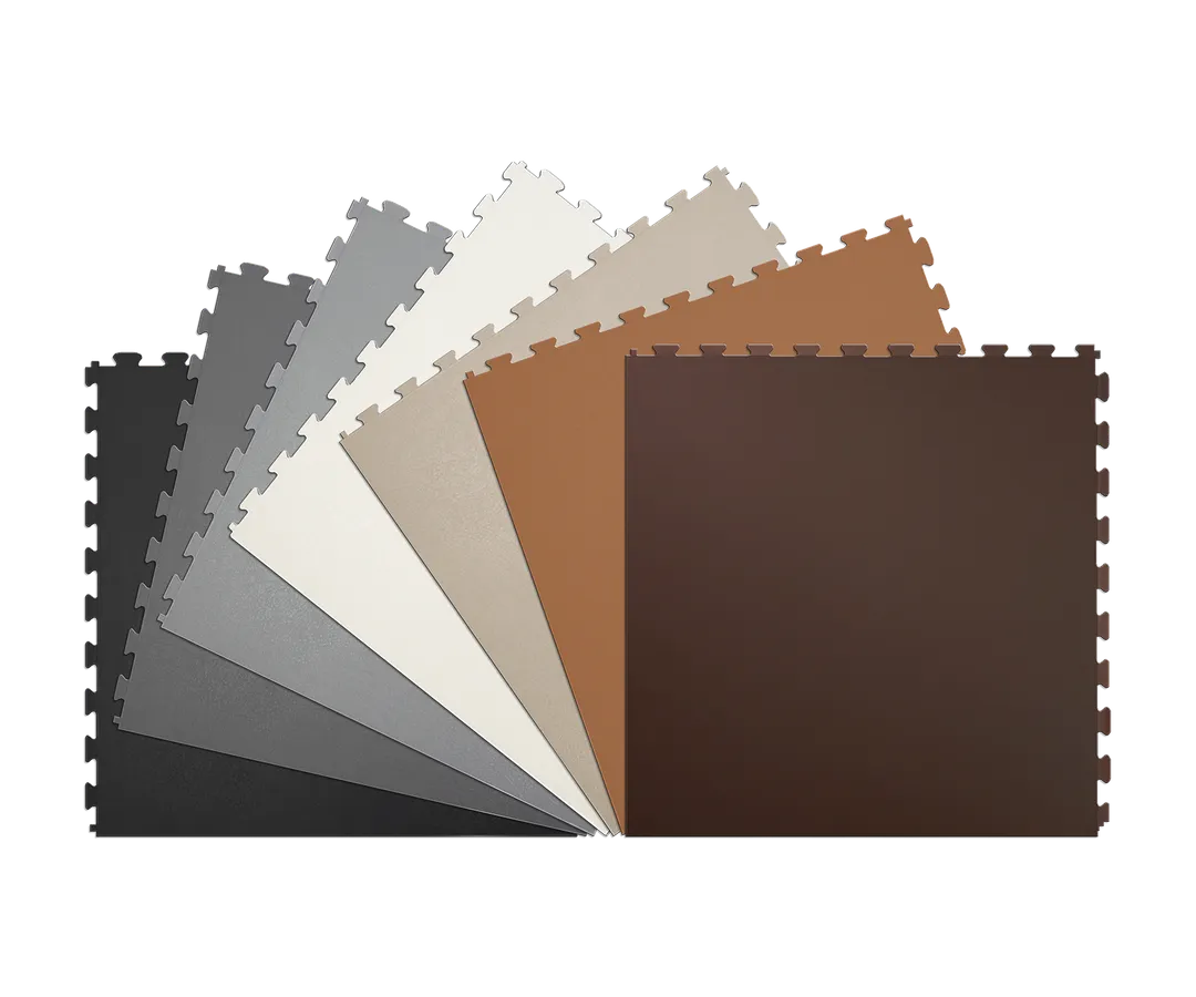 Perfection Floor Tile LeatherLook Interlocking Floor Tiles, 6-Pack, 20-in x 20-in x 0.25-in, Ostrich/Satin, Vinyl/Plastic, photo 8 of 8