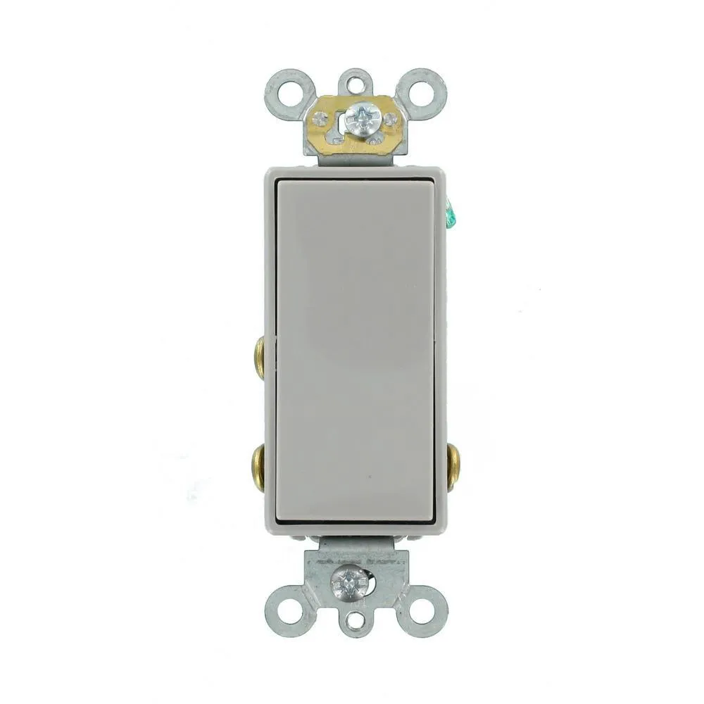 15 Amp Decora Plus Commercial Grade Single Pole Double-Throw Center-Off Momentary Contact Rocker Switch, White, photo 6 of 6