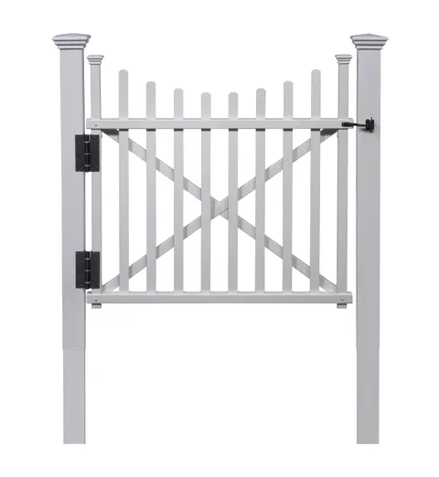 Manchester 3.5-ft White Vinyl Scallop Fence Gate Kit