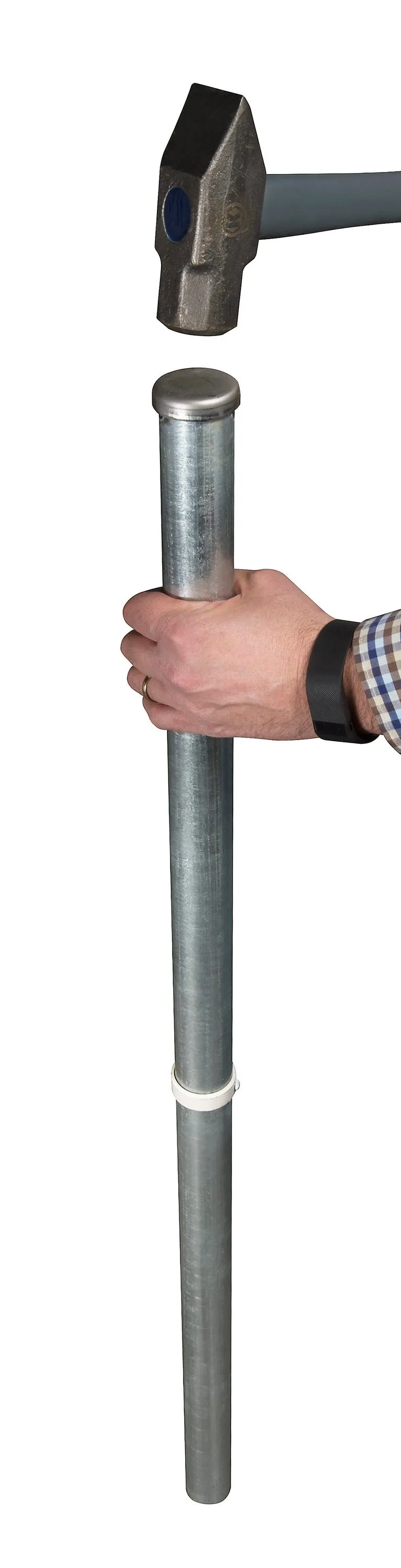 Zippity Outdoor Products All American 3.5-ft H x 3.5-in W White Vinyl Scallop Universal Fence Post No Dig (Unassembled), photo 6 of 6