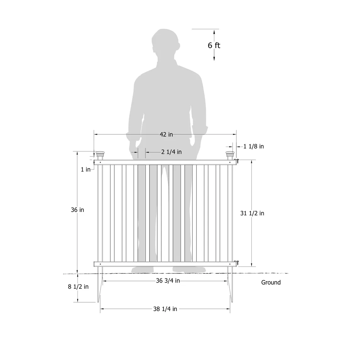 Zippity Outdoor Products Baskenridge 2 Panels 3-ft H x 3.5-ft W White Privacy Vinyl Flat-top Fence Panel (Unassembled), photo 6 of 8