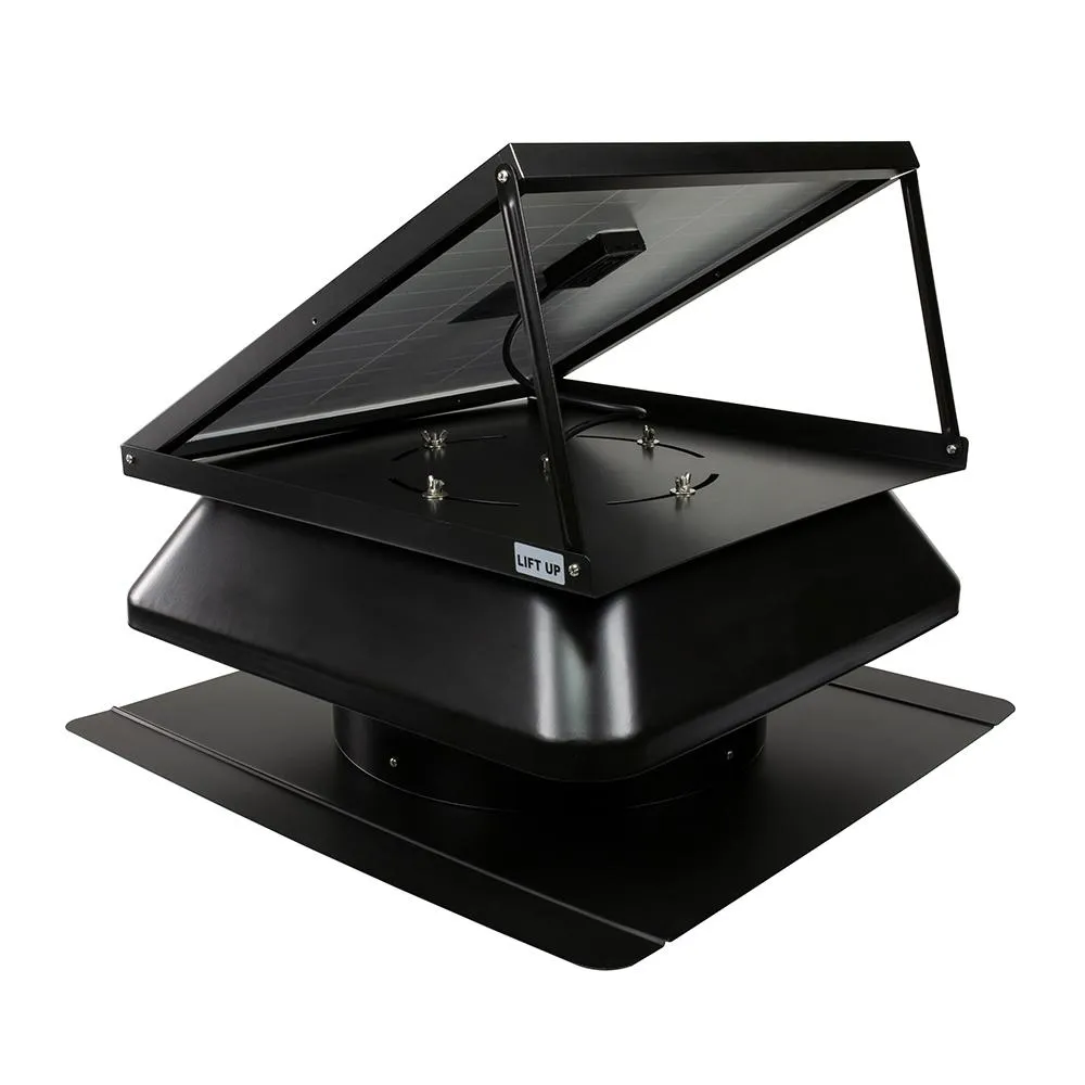 QuietCool 40-Watt Hybrid Solar/Electric Powered Roof Mount Attic Fan with Included Inverter, photo 9 of 10