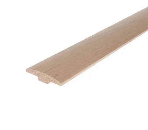 French Oak Ivory 0.407 in thick · 2 in wide · 78 in long Solid Wood Floor T-moulding