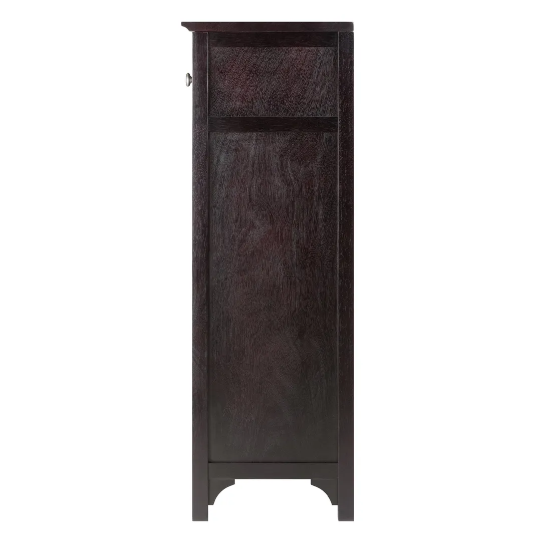Winsome Wood 24-Bottle Espresso Wood Wine Cabinet, photo 3 of 9