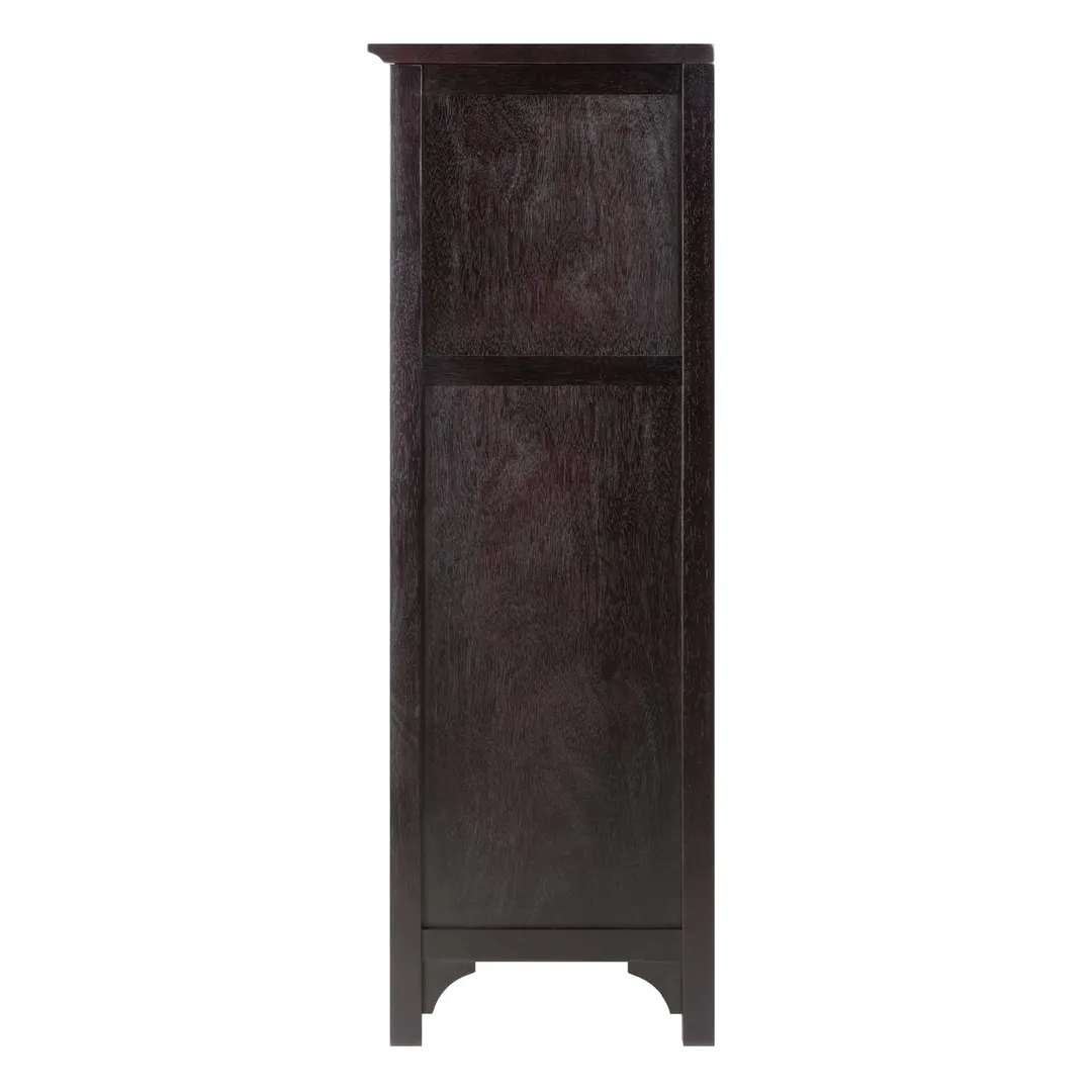 Winsome Wood 20-Bottle Espresso Wood Wine Cabinet, photo 3 of 8