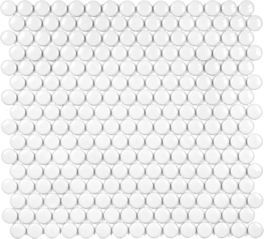 Satori Hudson Brilliant White 12-in x 12-in Glossy Porcelain Mosaic Wall Tile (0.9-sq. ft/ Piece), photo 4 of 8
