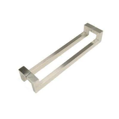 Craftsman Satin Stainless Door Handleset with Contemporary Lever Trim