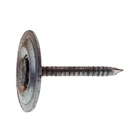 1 in. Grip-Cap Ring Shank Round Metal Cap Nails - 50 lb. Box