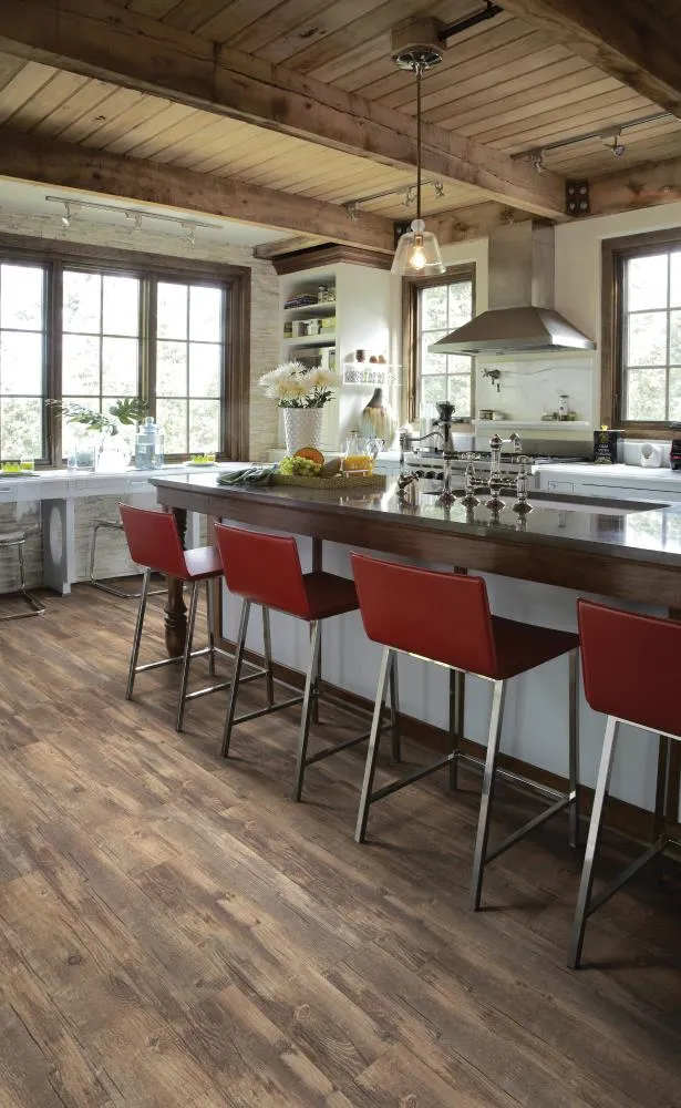 Shaw Perennial Spur Brown 6-mil x 6-in W x 48-in L Waterproof Glue Down Luxury Vinyl Plank Flooring (53.93-sq ft/ Carton), photo 2 of 7