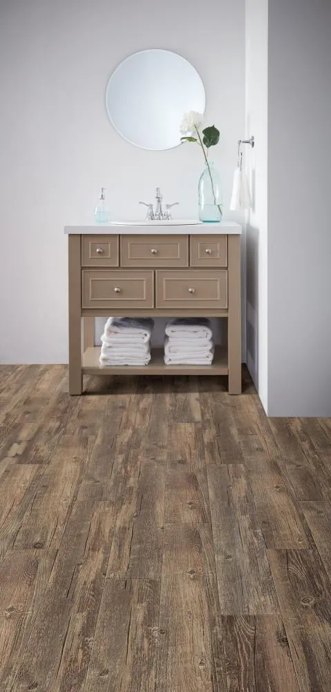 Shaw Perennial Spur Brown 6-mil x 6-in W x 48-in L Waterproof Glue Down Luxury Vinyl Plank Flooring (53.93-sq ft/ Carton), photo 3 of 7