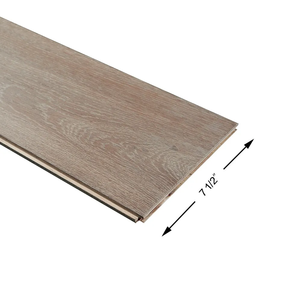 Villa Barcelona Raval French oak 1/2-in T x 7-1/2-in W Water Resistant Wirebrushed Engineered Hardwood Flooring ( 23.32-sq ft / Carton ), photo 4 of 6