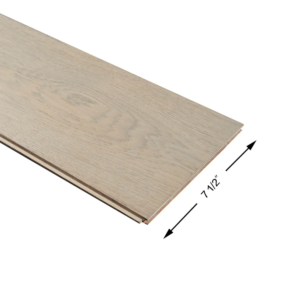 Villa Barcelona Canarias French oak 1/2-in T x 7-1/2-in W Water Resistant Wirebrushed Engineered Hardwood Flooring ( 23.32-sq ft / Carton ), photo 4 of 6