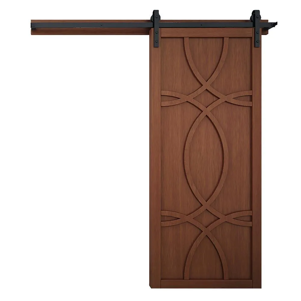 VeryCustom 42 in. x 84 in. Hollywood Bright White Wood Sliding Barn Door with Hardware Kit, photo 25 of 28