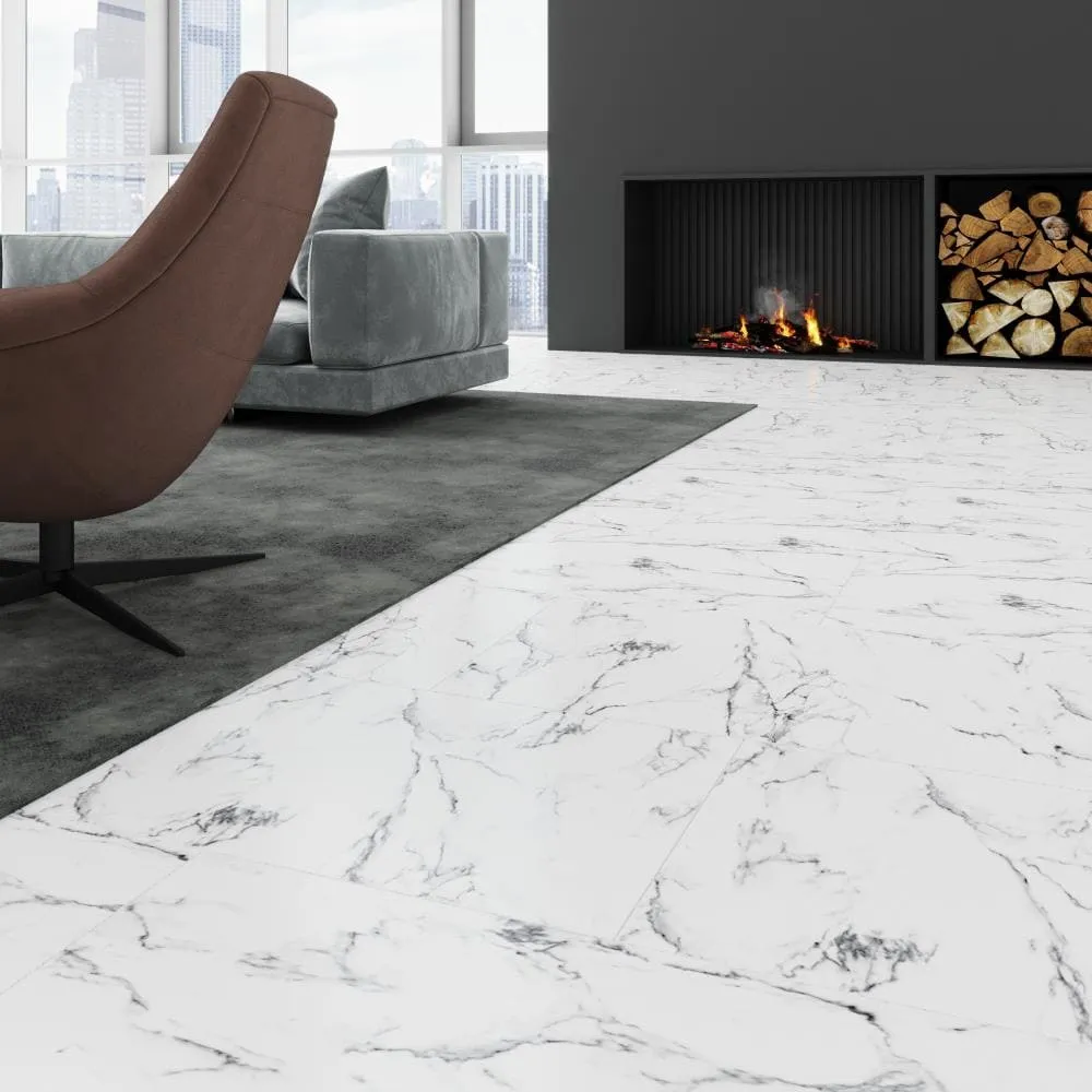 Lucida USA Terracore Calacatta Gray 22-mil x 12-in W x 24-in L Waterproof Interlocking Luxury Vinyl Plank Flooring (16-sq ft/ Carton), photo 15 of 18