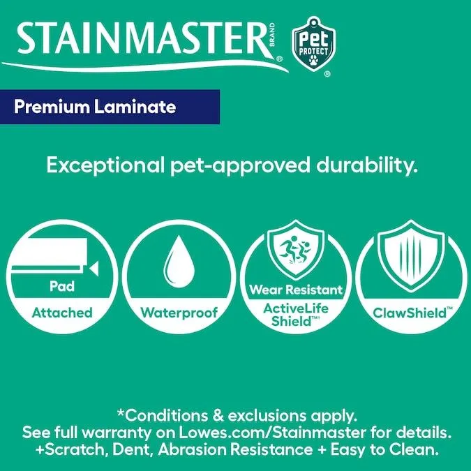 STAINMASTER PetProtect Beckett Ridge Chestnut 12-mm T x 7-1/2-in W x 47-1/4-in L Waterproof Wood Plank Laminate Flooring (22.09-sq ft / Carton), photo 2 of 9