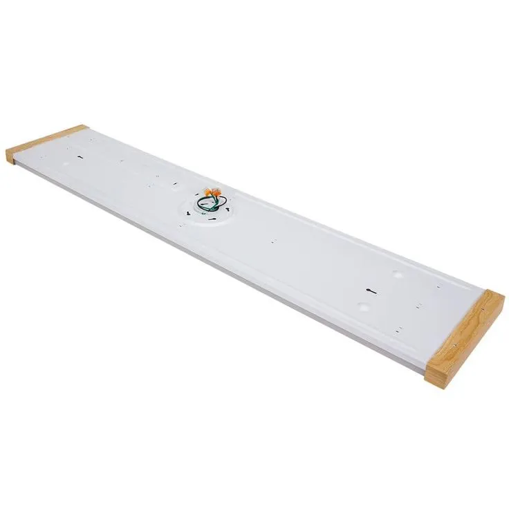 Commercial Electric 48 in. x 10 in. 4200 Lumens Light Oak Wood Painted End Caps Integrated LED Panel Light Selectable CCT Kitchen Lighting, photo 6 of 9