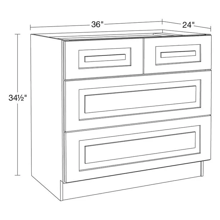 Home Decorators Collection Grayson 36 in. W x 24 in. D x 34.5 in. H Assembled Plywood Cooktop Base Kitchen Cabinet in Deep Onyx with Soft Close, photo 3 of 5