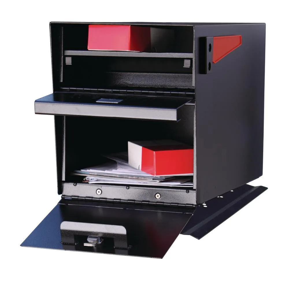 Mail Boss Locking Post Mount Mailbox with High Security Reinforced Patented Locking System, Black, photo 4 of 16