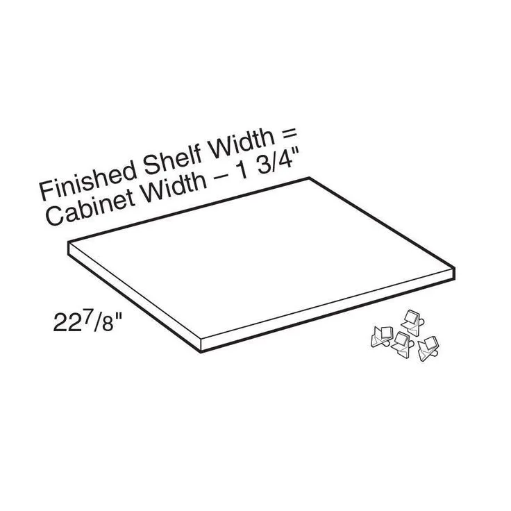 13.5x0.75x19 in. Shelf Kit for 15x21 in. Vanity Cabinet in Light Wood Grain, photo 2 of 2