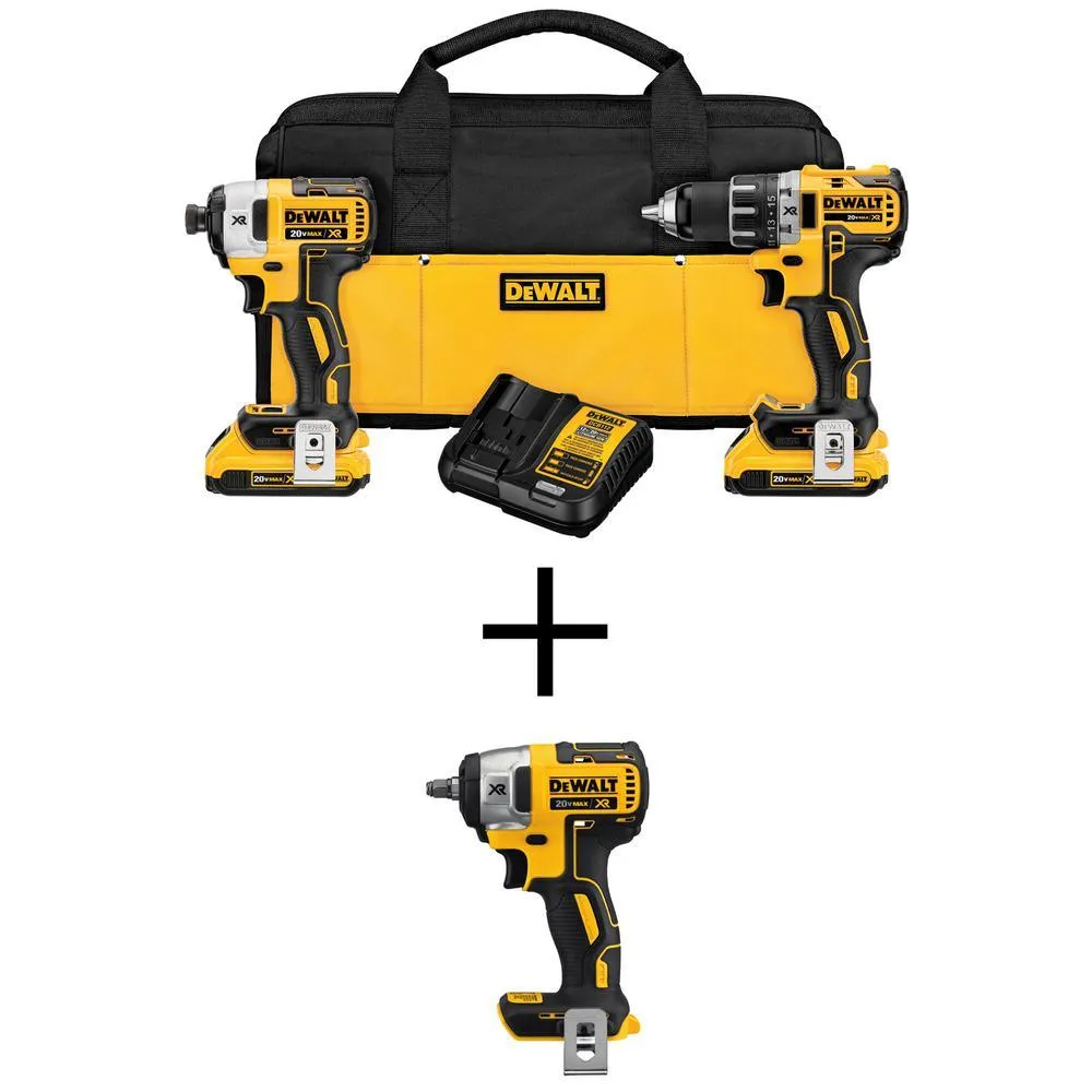 DEWALT 20-Volt Max Lithium-Ion Cordless Combo Kit (10-Tool) w/ (2) Batteries 2.0Ah, Charger & Tool Bag, photo 40 of 41