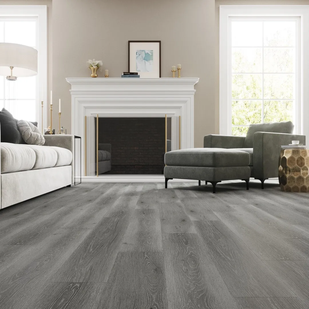 Lucida USA Maxcore Dolomite Gray 28-mil x 7-3/32-in W x 48-in L Waterproof Interlocking Luxury Vinyl Plank Flooring (24.5-sq ft/ Carton), photo 7 of 10