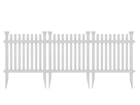 Zippity White Vinyl Garden Fence, Flat-Top