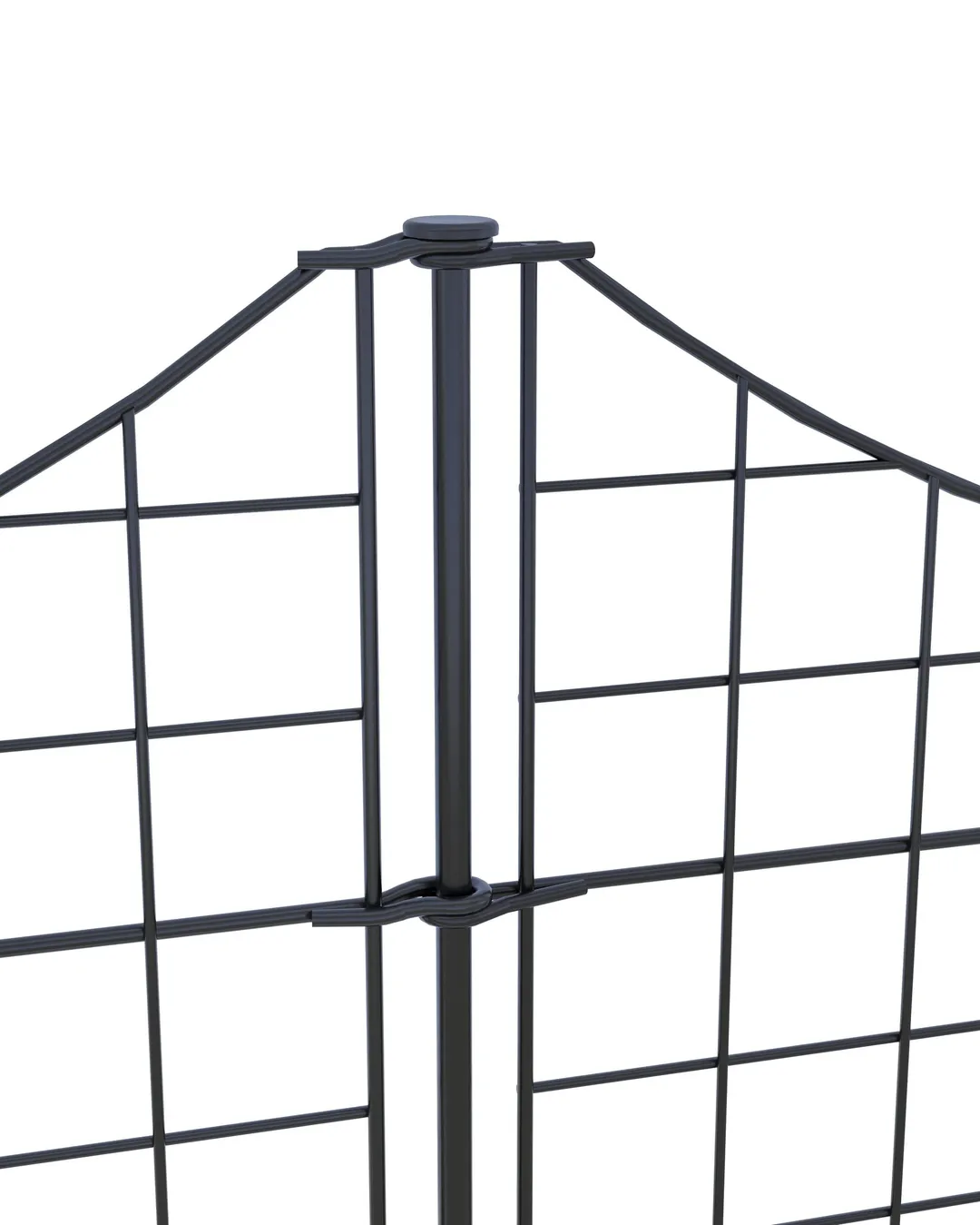Zippity Outdoor Products 4 Panels 1 Gate 2-ft H x 2-ft W Black Galvanized Iron Scallop No Dig Garden Fence Gate Kit, photo 5 of 9