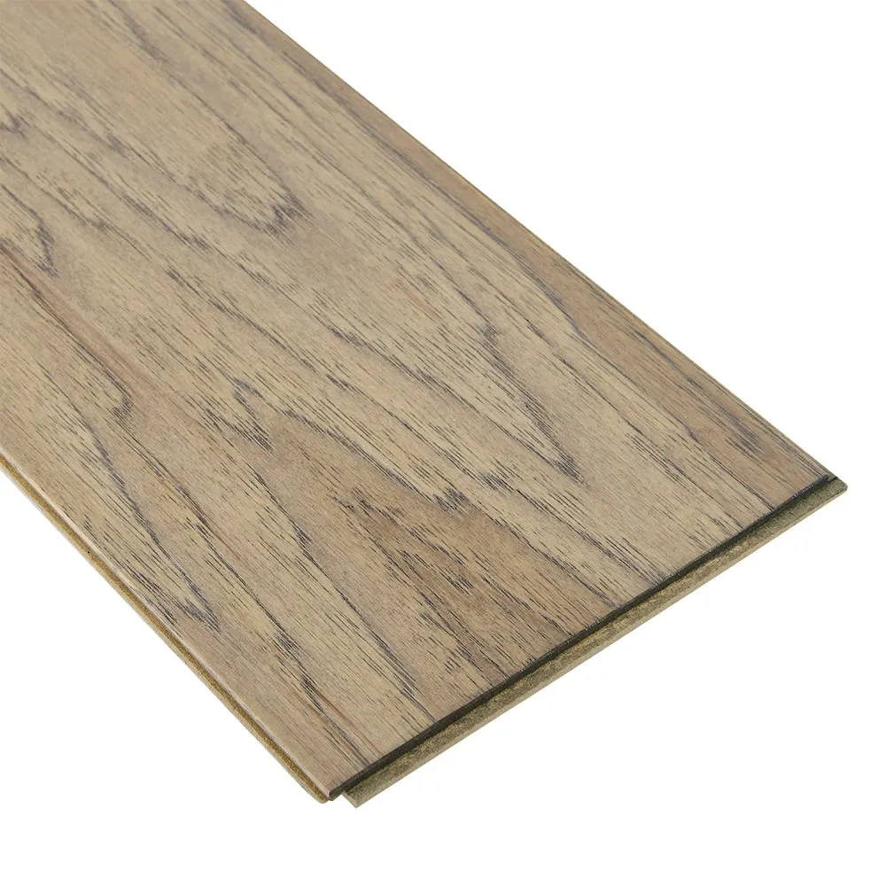 Bruce Nature of Wood Soft Brown Hickory 6-1/2-in W x 3/8-in T x Varying Length Handscraped Engineered Hardwood Flooring (30.5-sq ft / Carton), photo 3 of 6