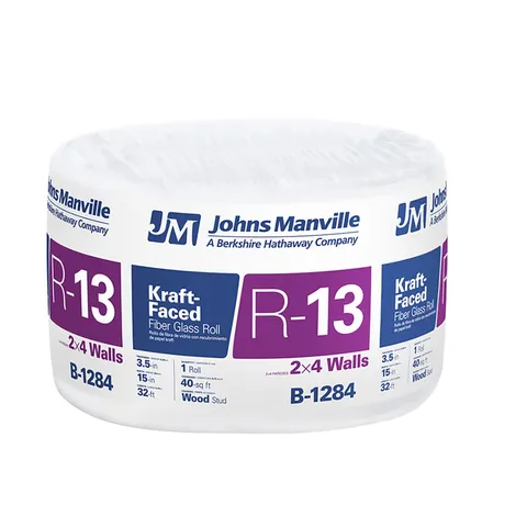 R-13 Kraft-Faced Fiberglass Roll Insulation