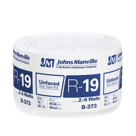 R-19 Unfaced Fiberglass Roll Insulation, 48.96-sq ft Coverage