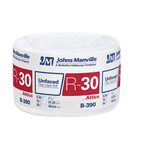 R-30 Unfaced Fiberglass Roll Insulation, 31.25-sq ft (15 in wide · 25 ft long)