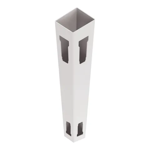 Emblem 9-ft White Vinyl Corner Fence Post