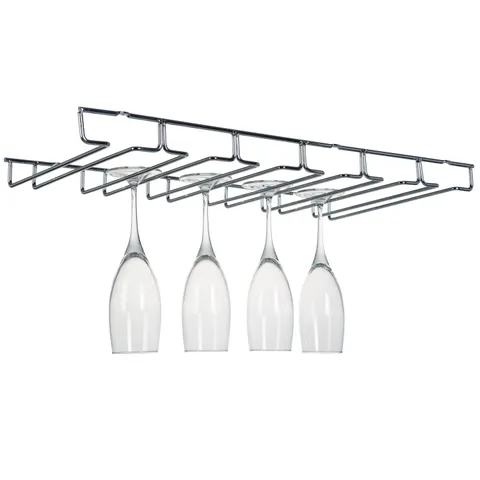 Casual Chrome Metal China Cabinet with Wine Storage